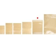 Kraft (14c) DoyPack kesice 180x40x260mm sa providnom prednjom stranom (8c), zip zatvaranjem i mogućnošću termo zatvaranja – 100 kom