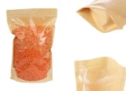 Kraft (14c) DoyPack kesice 200x50x300mm sa providnom prednjom stranom (8c), zip zatvaranjem i mogućnošću termo zatvaranja – 100 kom