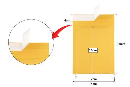 Koverta sa pucketavom folijom 14x16cm - 10 kom-dimenzije_slike