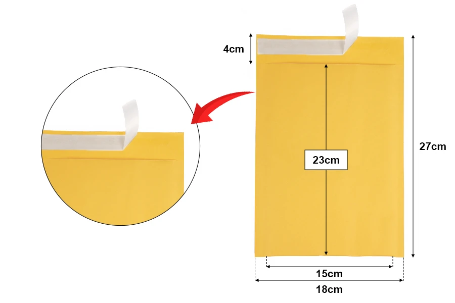 Koverta sa pucketavom folijom 18x23cm (pogodna za A5) - 10 kom-dimenzije_slike