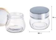 Staklena teglica 100mL, sa srebrnim ili zlatnim zatvaračem-dimenzije_slike