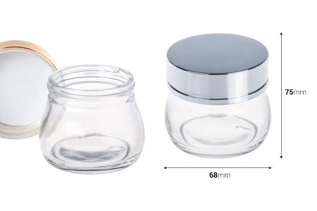 Staklena teglica 100mL, sa srebrnim ili zlatnim zatvaračem-dimenzije_slike