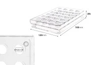 Stalak (postolje) od pleksiglasa 165x120x28mm - 24 otvora prečnika 15,5mm Stalak (postolje) od pleksiglasa 165x120x28mm - 24 otvora prečnika 15,5mm