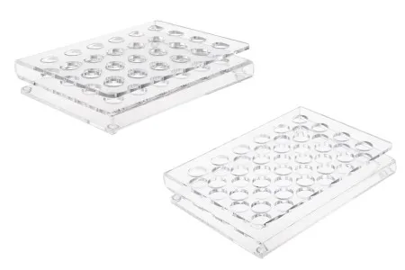 Stalak od pleksiglasa 165x120x28mm - 24 otvora prečnika 15mm-1