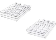 Stalak (postolje) od pleksiglasa 165x120x28mm - 24 otvora prečnika 17mm Stalak (postolje) od pleksiglasa 165x120x28mm - 24 otvora prečnika 17mm