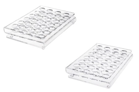Stalak (postolje) od pleksiglasa 165x120x28mm - 24 otvora prečnika 17mm-1