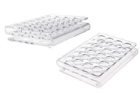 Stalak (postolje) od pleksiglasa 165x120x28mm - 24 otvora prečnika 21mm-1