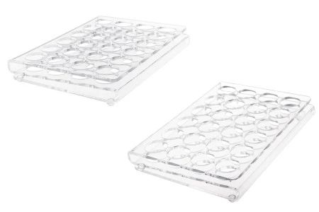 Stalak (postolje) od pleksiglasa 190x140x28mm - 24 otvora prečnika 25mm-1