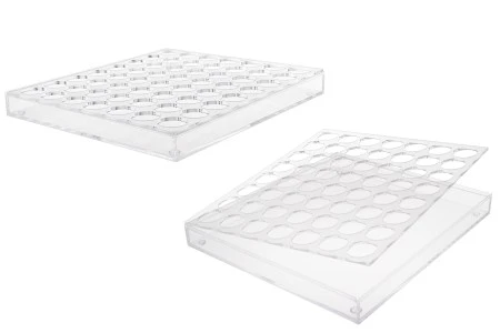 Stalak (postolje) od pleksiglasa 264x232x26mm - 56 otvora prečnika 27,5mm-1