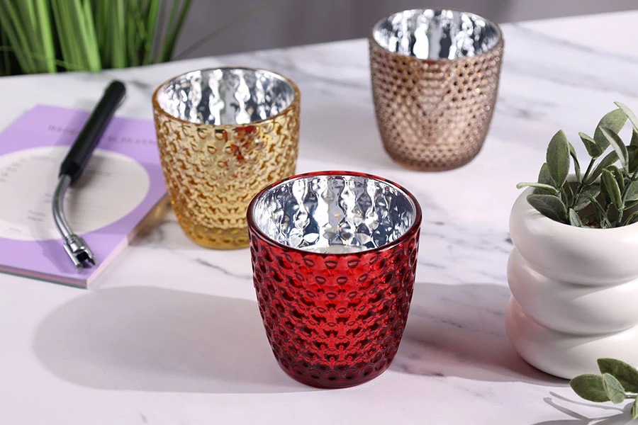 Ukrasna reljefna staklena tegla 320mL pogodna za dekoraciju i svećice-grupa_slika