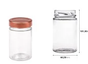 Staklena okrugla tegla 212mL Plus (za T.O. 58 Deep zatvarač) - bez zatvarača-dimenzije_slike