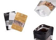 Aluminijumske DoyPack kesice sa zip zatvaranjem, prozorom, ovalnim dnom i sa mogućnošću termo lepljenja 100x30x150mm - 100kom Aluminijumske DoyPack kesice sa zip zatvaranjem, prozorom, ovalnim dnom i sa mogućnošću termo lepljenja 100x30x150mm - 100kom