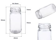 Cilindrična staklena tegla 99mL (za T.O 43 poklopac) - bez poklopca
