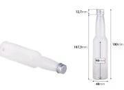 Plastična providna flašica 150mL sa aluminijumskim zatvaračem i zaptivkom - 12 kom