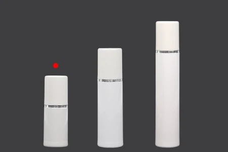 Airless plastična bela flašica 15mL za kreme sa srebrnom linijom-5