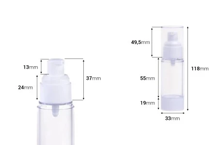 Airless plastična providna bočica 30mL za kreme-2