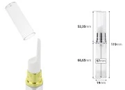 Airless providna bočica 10mL za serum sa detaljima u zlatnoj ili srebrnoj boji - 12 kom-dimenzije_slike