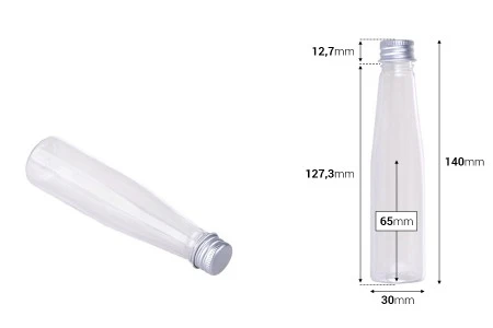 Plastična providna flašica 85mL sa aluminijumskim zatvaračem i zaptivkom - 12 kom-2