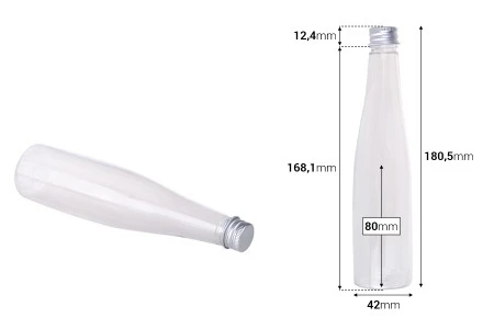Plastična providna flašica 150mL sa aluminijumskim zatvaračem i zaptivkom - 12 kom-2