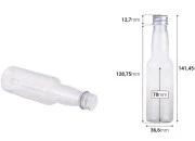 Plastična providna flašica 100mL sa aluminijumskim zatvaračem i zaptivkom - 12 kom