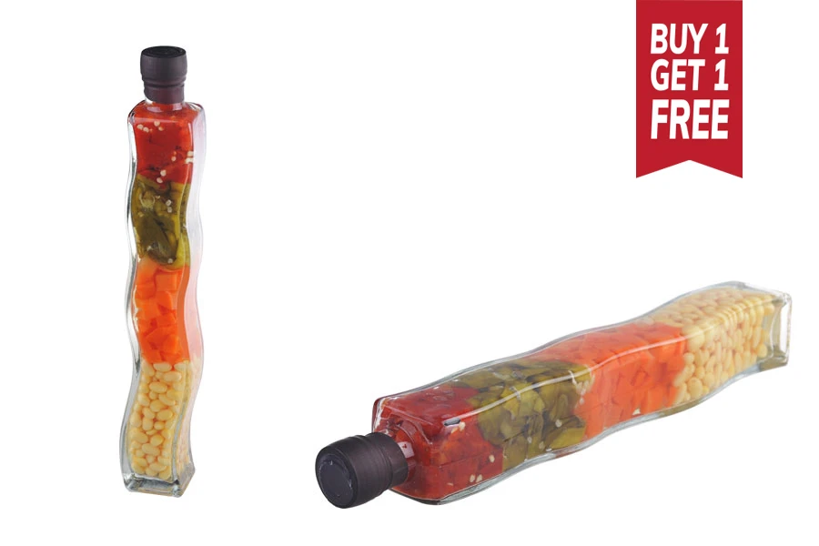 Staklena bočica 280mL sa povrćem, za dekoraciju kuhinje-slika_proizvoda