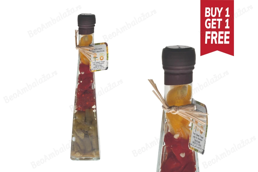 Staklena bočica 120mL sa povrćem, za dekoraciju kuhinje-slika_proizvoda
