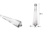 Staklena trouglasta dekorativna flaša 180mL Staklena trouglasta dekorativna flaša 180mL