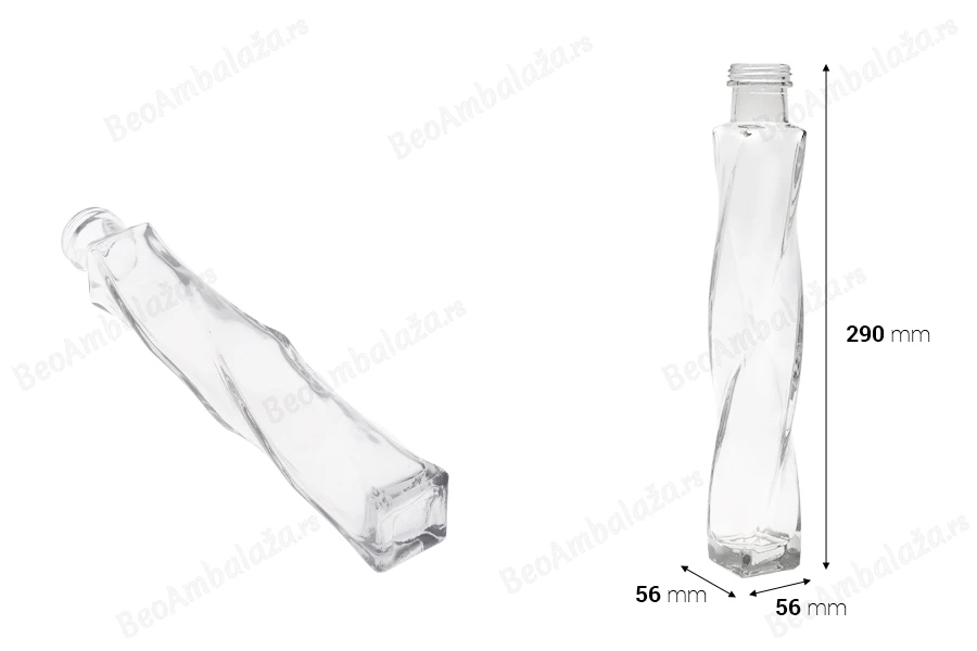 Dekorativna staklena flaša 320mL-dimenzije_slike