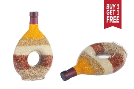 Staklena flaša 600mL sa raznim semenkama, za dekoraciju kuhinje-1