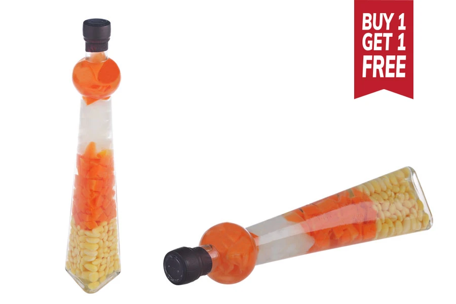 Staklena bočica 260mL sa povrćem, za dekoraciju kuhinje-slika_proizvoda