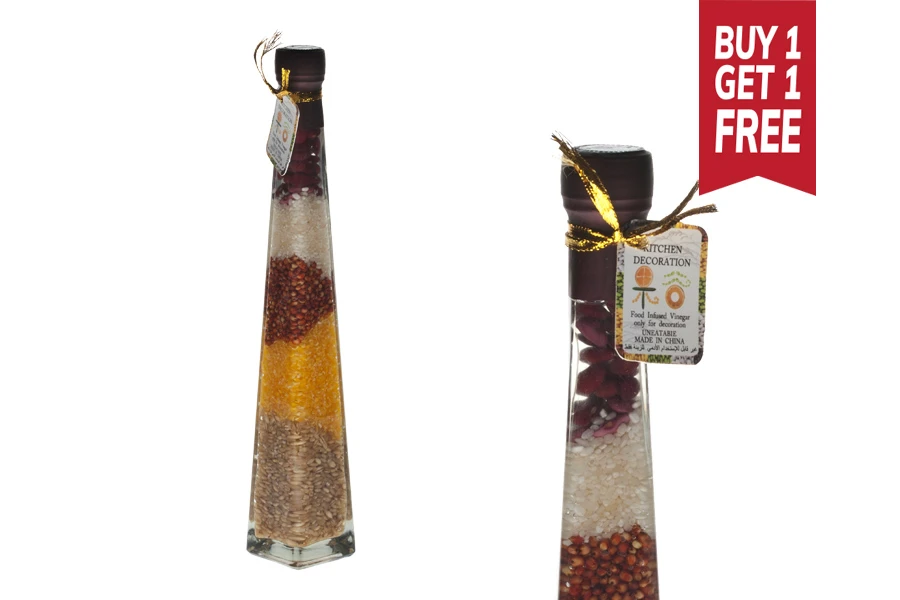 Staklena bočica 200mL sa semenkama, za dekoraciju kuhinje-slika_proizvoda