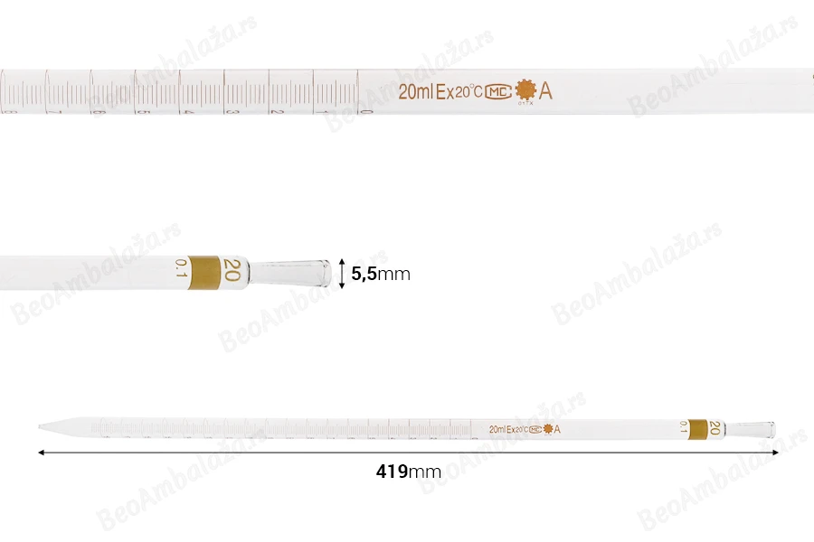 Staklena pipeta 20ml za dispanzer-dimenzije_slike