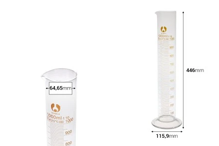 Staklena menzura 1000mL-2