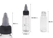 Plastična PET bočica 30mL sa crnim "unicorn" poklopcem za elektronsku cigaretu - 50 kom Plastična PET bočica 30mL sa crnim "unicorn" poklopcem za elektronsku cigaretu - 50 kom