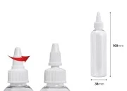Flašica PET 120mL providna sa belim twist up zatvaračem "unicorn" za elektronske cigarete - 50 kom Flašica PET 120mL providna sa belim twist up zatvaračem "unicorn" za elektronske cigarete - 50 kom