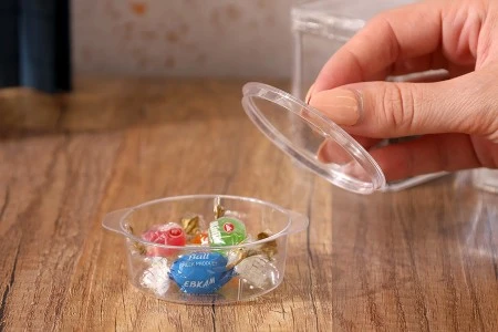 Set plastičnih posudica sa kašičicama za slatkiše i kolače - 12 kom-5