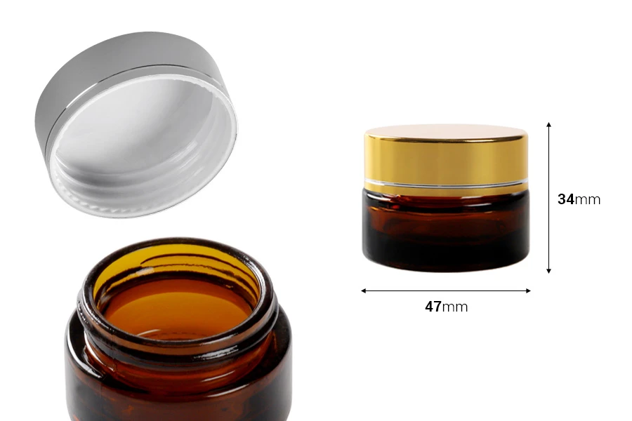 Staklena teglica karamel boje sa poklopcem bez zaptivke 20mL-dimenzije_slike