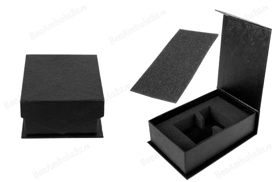 Luksuzna crna kutija 139x89x45mm sa magnetnim zatvaranjem (za bočicu od 30 ml pod šifrom 21-1139) - 10 kom-slika_proizvoda