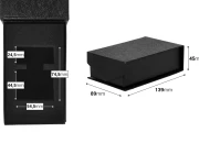 Luksuzna crna kutija 139x89x45mm sa magnetnim zatvaranjem, za bočicu sa šifrom: 16-474 Luksuzna crna kutija 139x89x45mm sa magnetnim zatvaranjem, za bočicu sa šifrom: 16-474