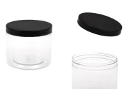 Plastična PET kutija 500mL za soli za kupanje, sa crnim zatvaračem 100x83 mm