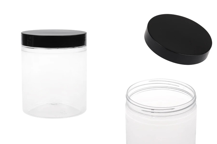 Plastična PET kutija 750mL za soli za kupanje, sa crnim zatvaračem 100x120 mm-slika_proizvoda