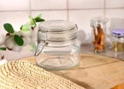 Staklena okrugla teglica 500mL sa staklenim poklopcem sa hermetičkim zatvaranjem (žicom i gumicom na poklopcu)