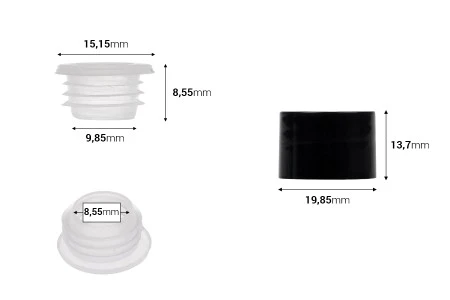 Plastični zatvarač PP18 sa unutrašnjom zaptivkom i plastičnim čepom, u više boja - 20 kom-2