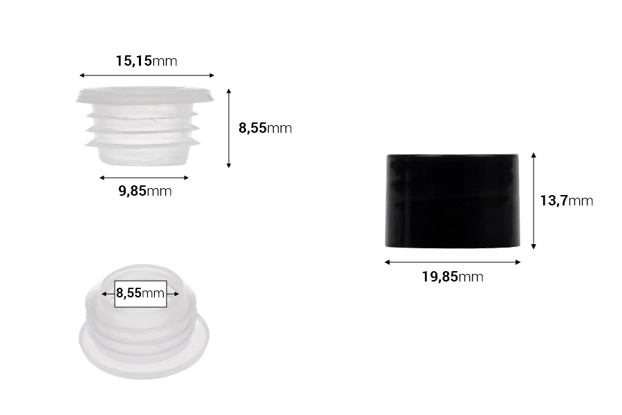 Plastični zatvarač PP18 sa unutrašnjom zaptivkom i plastičnim čepom, u više boja - 20 kom Plastični zatvarač PP18 sa unutrašnjom zaptivkom i plastičnim čepom, u više boja - 20 kom