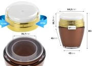 Plastična airless kutijica od 30mL sa poklopcem, u raznim bojama-dimenzije_slike