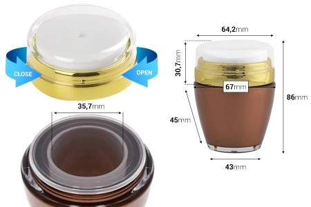 Plastična airless kutijica od 30mL sa poklopcem, u raznim bojama-2