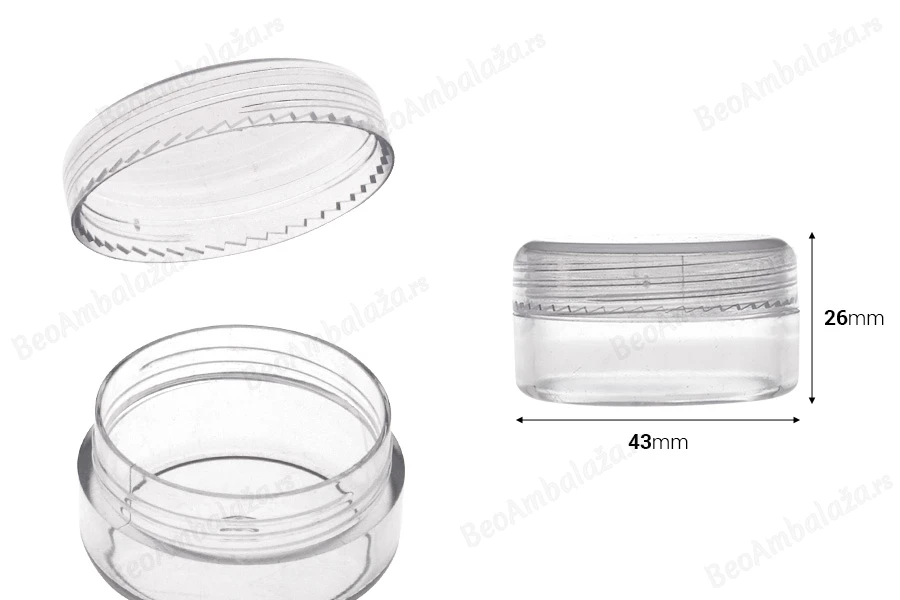 Akrilna kutijica 20mL sa zatvaračem - 12 kom-dimenzije_slike