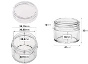 Akrilna providna kutijica 30mL sa providnim zatvaračem - 12 kom Akrilna providna kutijica 30mL sa providnim zatvaračem - 12 kom