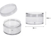 Akrilna providna kutijica 50mL sa providnim zatvaračem - 12 kom Akrilna providna kutijica 50mL sa providnim zatvaračem - 12 kom
