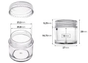 Plastična providna kutijica 7mL sa providnim zatvaračem - 50 kom-dimenzije_slike